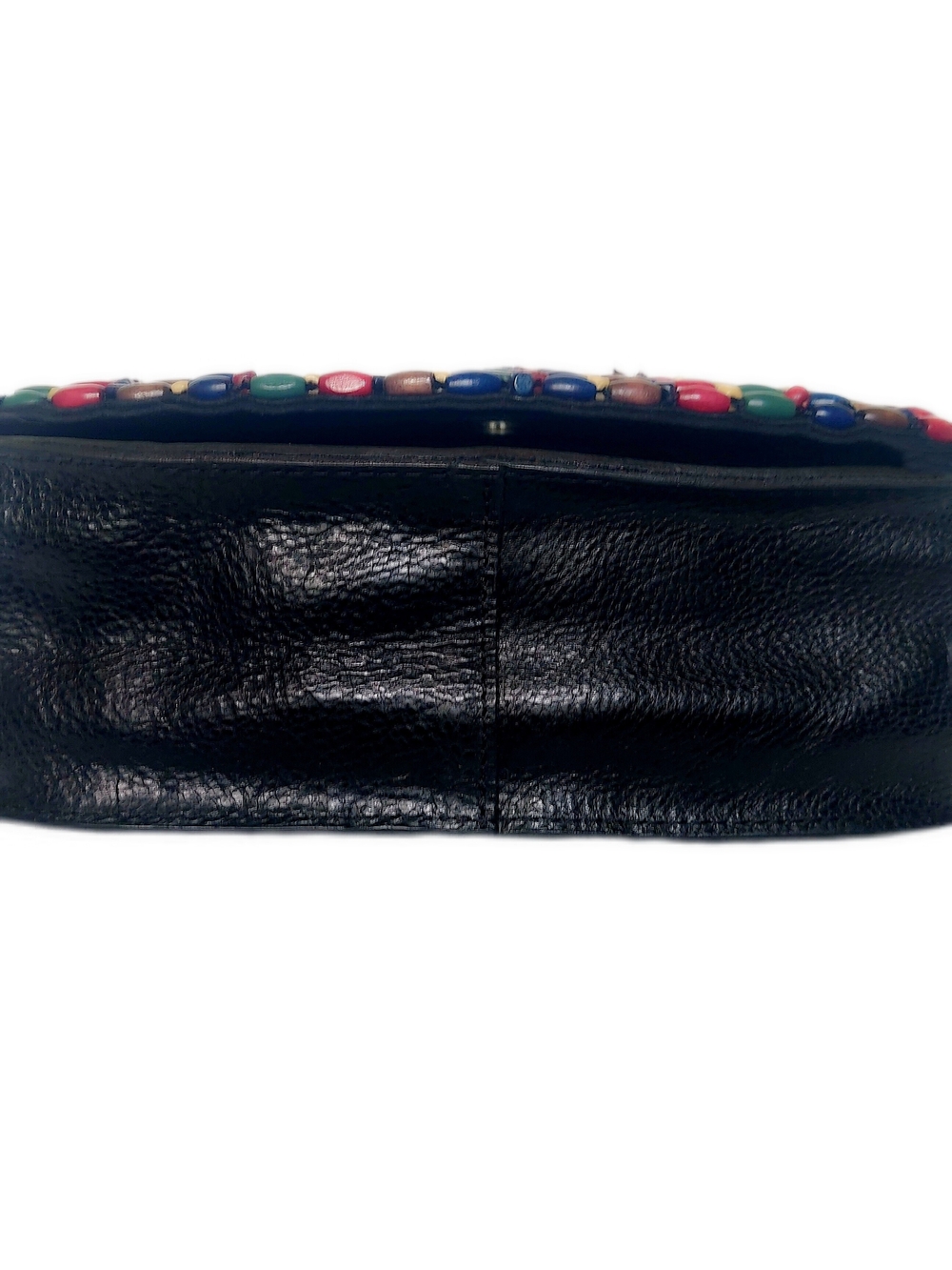PATRICIA NASH Black Leather w Multicolor Beading Crossbody Bag - Picture 8 of 10